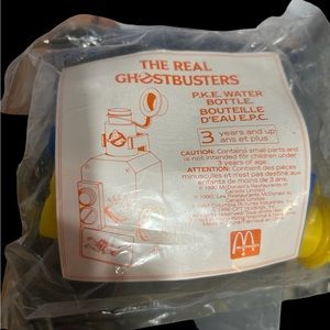 Vintage 1990 The Real Ghostbusters P.K.E. Water Bottle Bike Accessory Mcdonalds